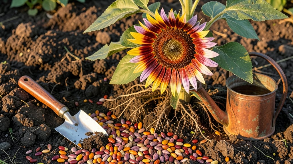 Rainbow Sunflower Seed Grow a Garden: Twist-Free Harvesting for Viable Seeds Year After Year