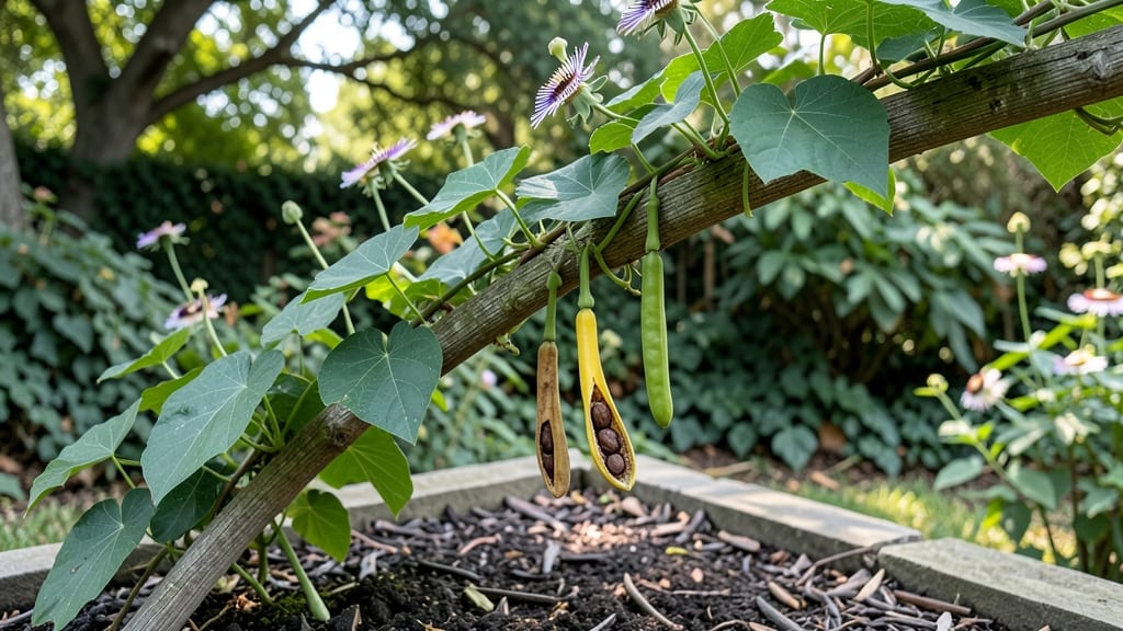 Passion Vine Seed Pods: Twist-Open Technique for Viable Seeds Before Overripening